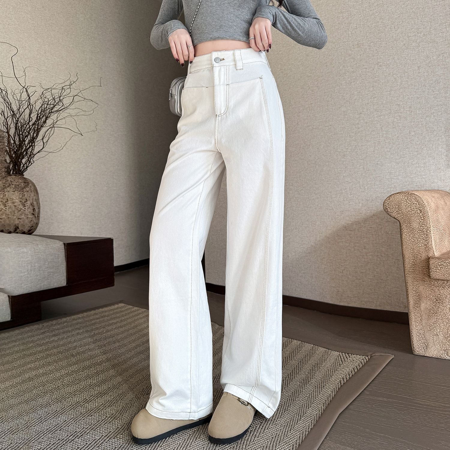 White Wide Leg Jeans