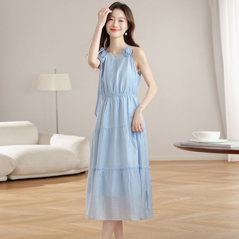 French Style Halter Sleeveless Dress